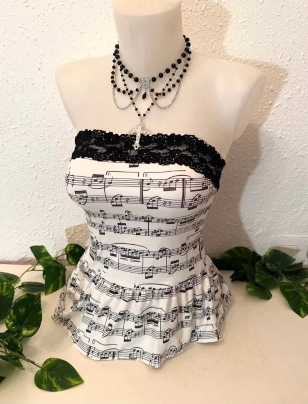 Notalı Straplez princess model dantel detaylı vintage tam boy bluz