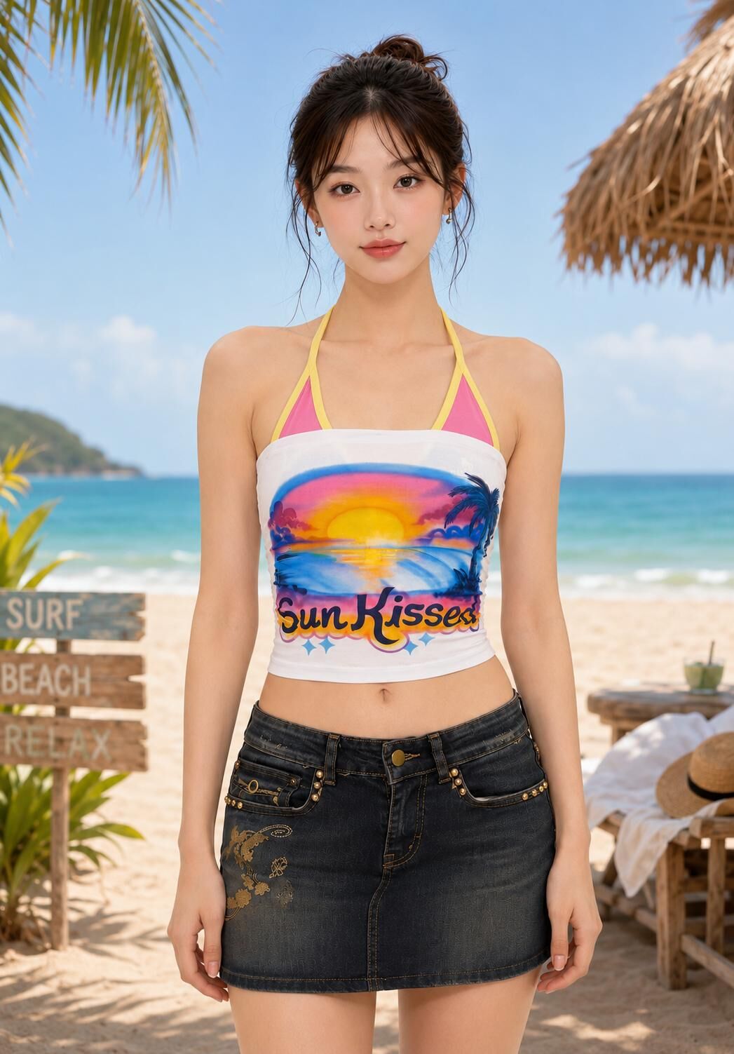 Sun Kissed Summer Ek Askılı Pinterest Crop Top