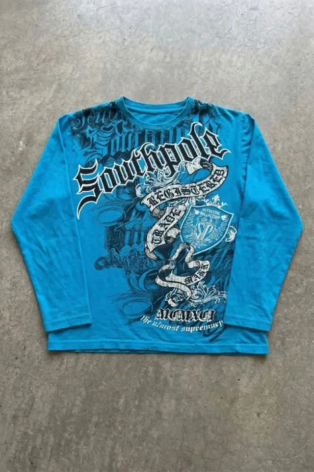 Mavi Southpole Gotik Y2K Unisex Sweathsirt