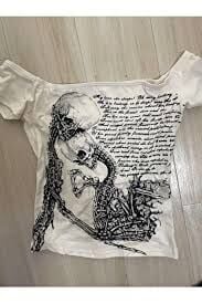 Skulls Letter Love Beyaz Bluz