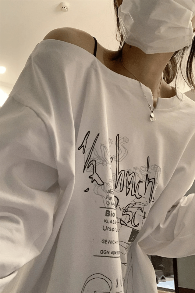 Yeni Beyaz Hahnch 350 Uzun Kollu İnce Sweatshirt