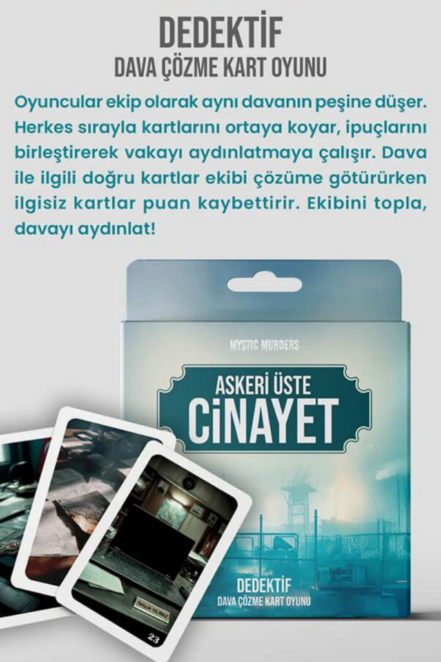 Askeri Üste Cinayet Suç Dosyaları Serisi Dedektif Kart Oyunları