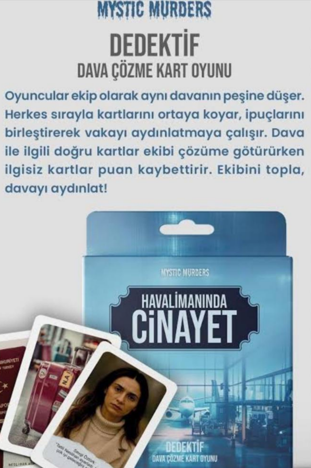 Havalimanında Cinayet Suç Dosyaları Serisi Dedektif Kart Oyunları