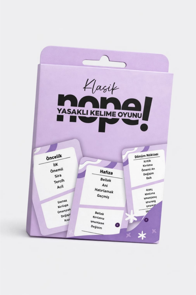 KLASİK Yasaklı Kelime Oyunu  NOPE! Kutu Kart Oyunları