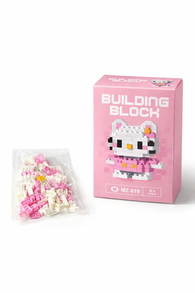 Building Blocks 3 Boyutlu Hello Kitty Blok Figür Yapbozu