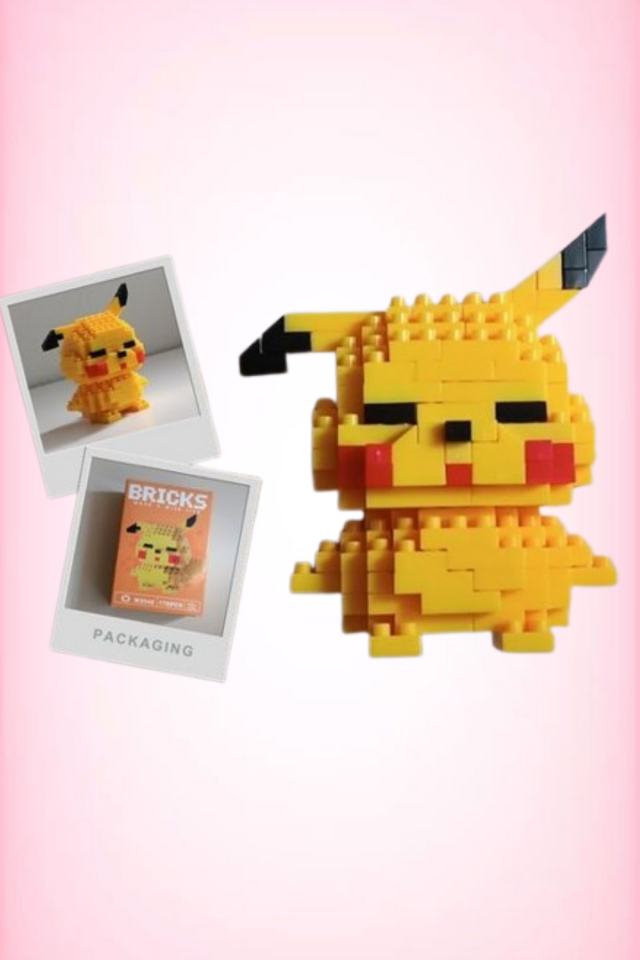Building Blocks 3 Boyutlu Pikachu Blok Figür Yapbozu