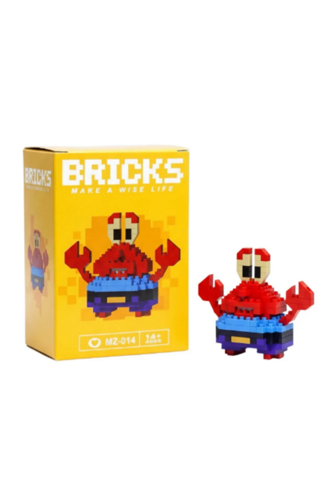 Building Blocks 3 Boyutlu Sponge Bob Bay Yengeç Blok Figür Yapbozu