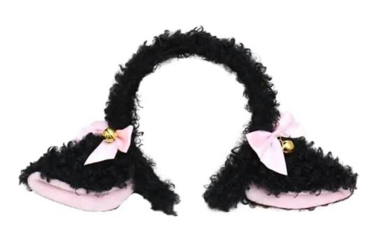 Kuzu kulak saç bandı yay düğüm çan dekoratif saç süsleme kadın peluş  beyaz koyun sevimli kafa bandı