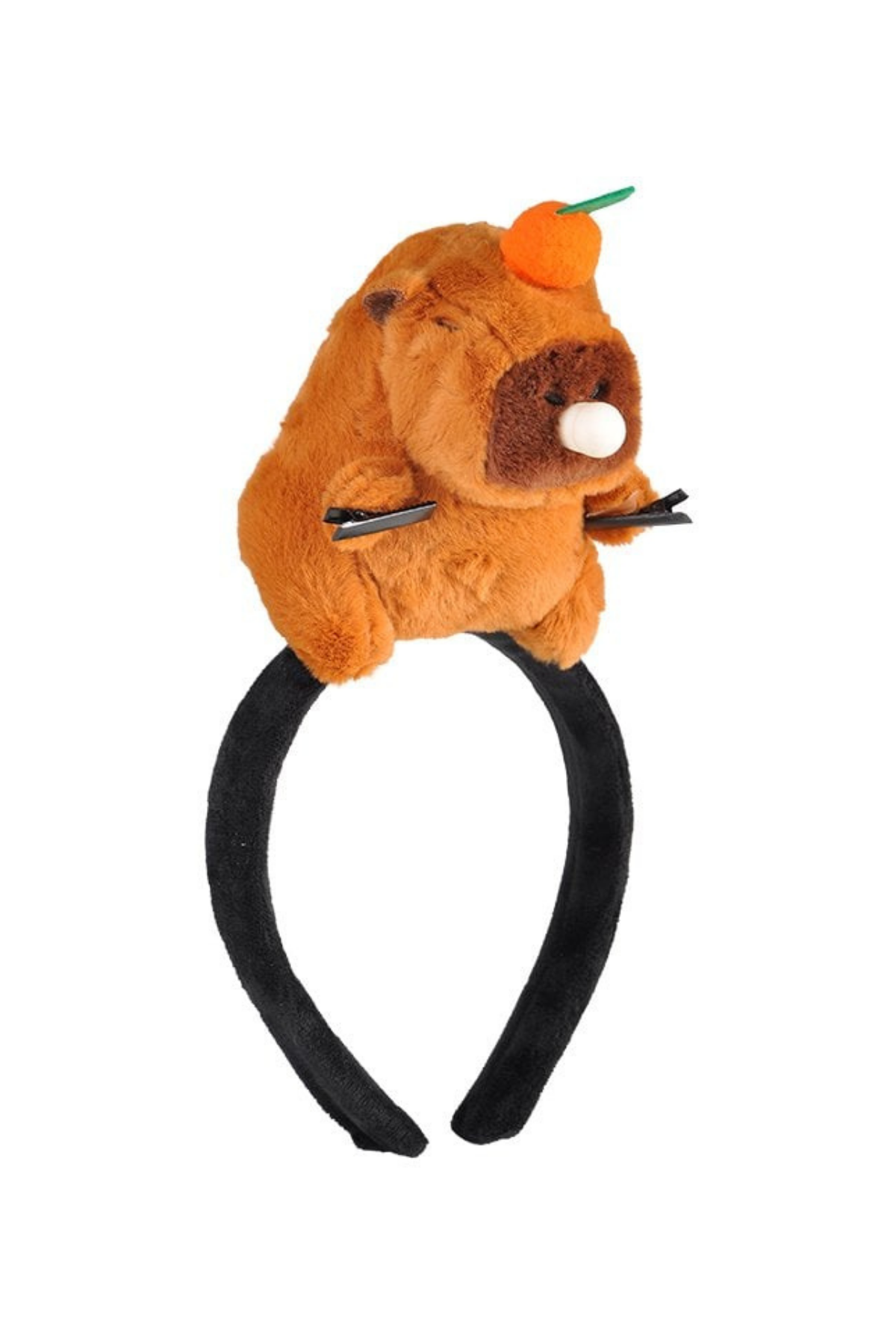 Peluş Capybara Saç Tokalı Taç - Capybara Saç Aksesuarları