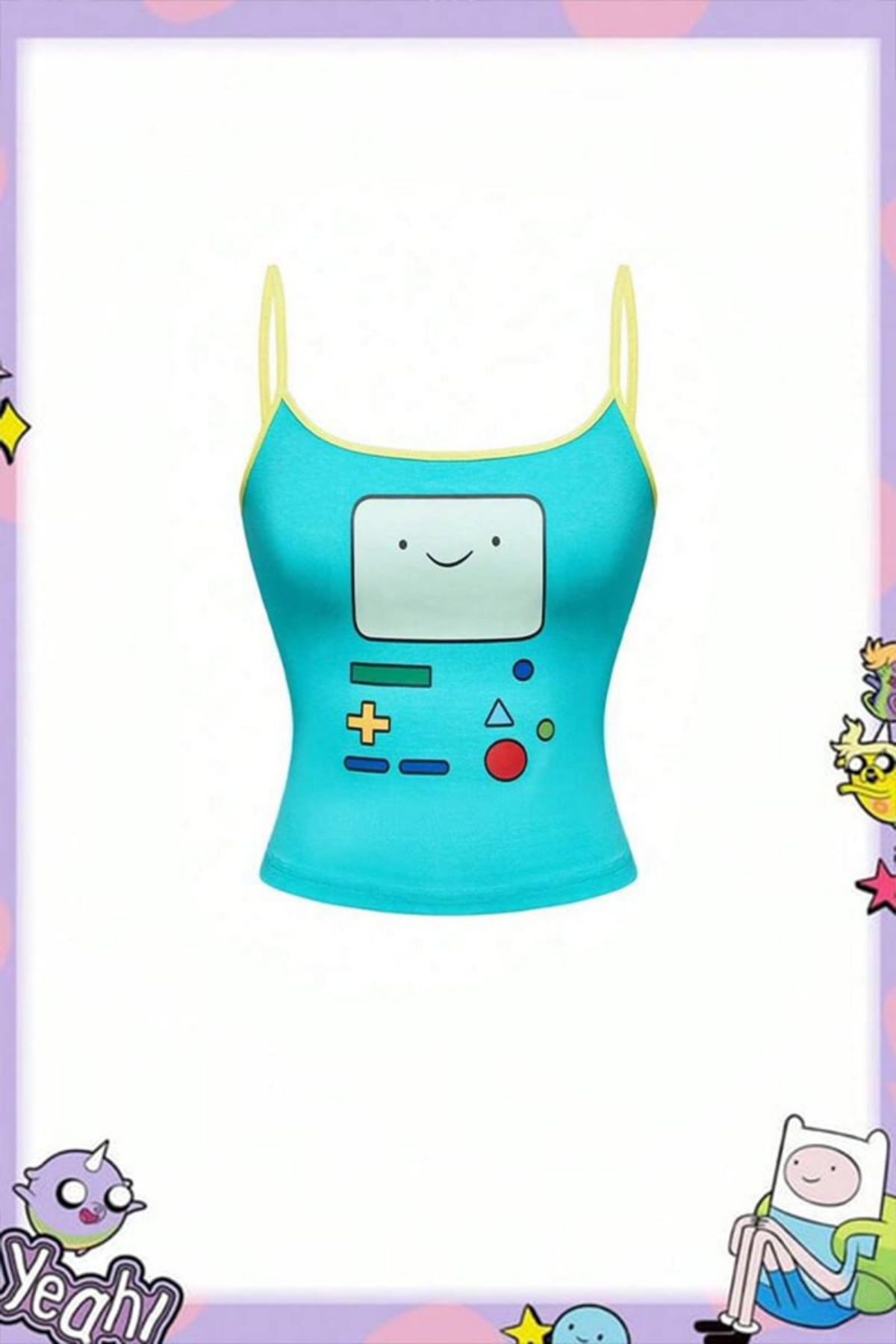 Mavi Adventure Time BMO Y2K Askılı Crop Bluz
