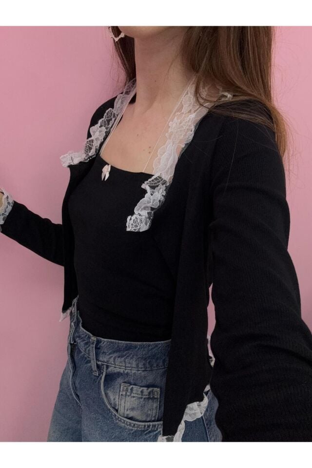 Pinterest lolita siyah iki parça coquette takım