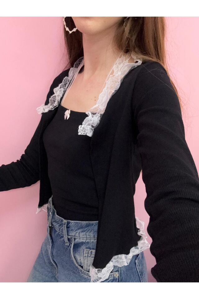 Pinterest lolita siyah iki parça coquette takım