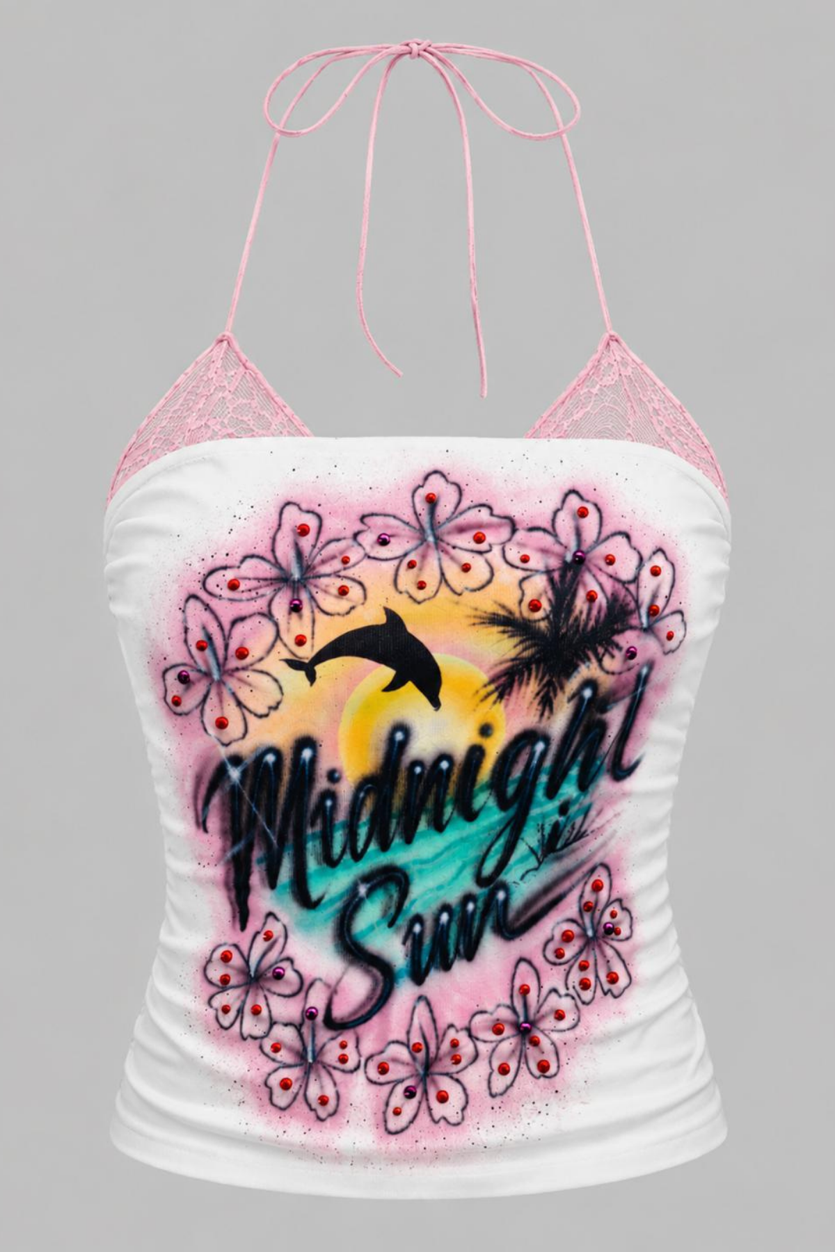 Midnght Sun Summer Pinterest Zara Larsson Dantel Askılı Büzgülü Crop Top
