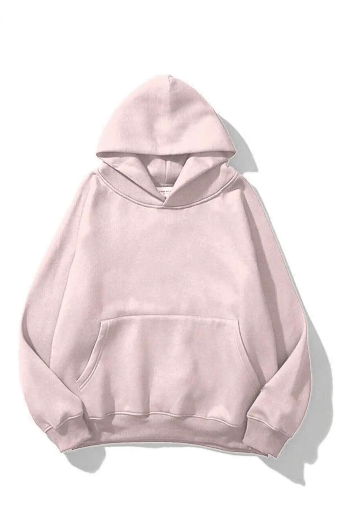 Coquette Toz Pembe Basic Kışlık Sweatshirt