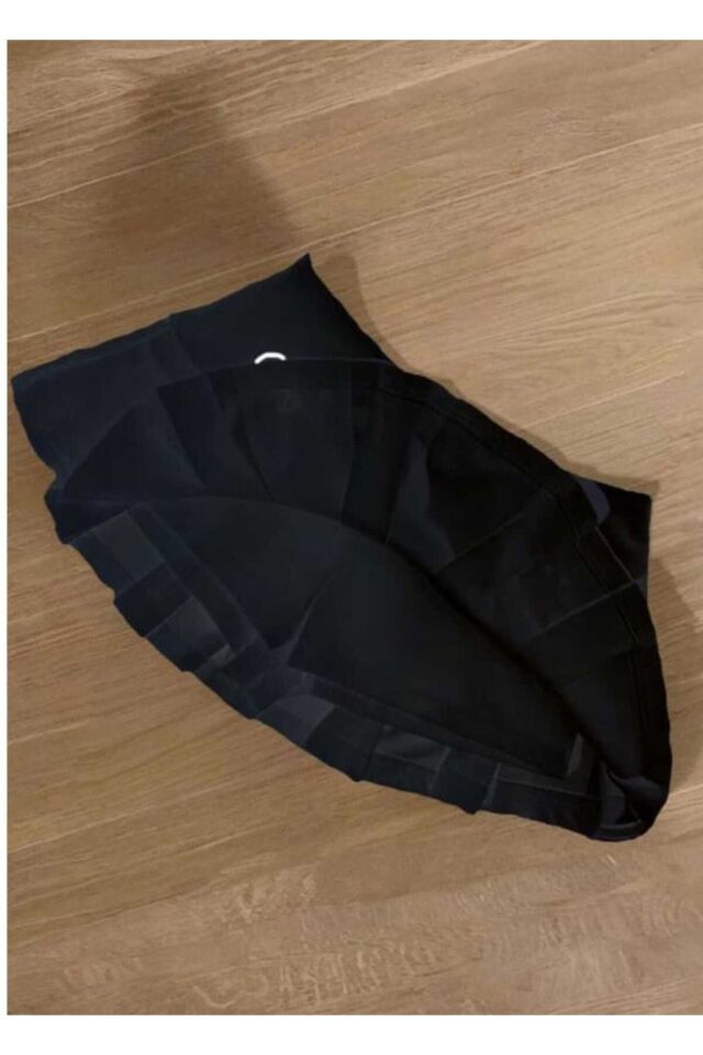 Pileli Fish and Cat Baskılı Micro Şort Etek Siyah - XS