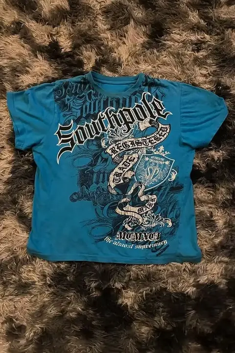 Mavi Southpole Gotik Y2K Unisex T-Shirt