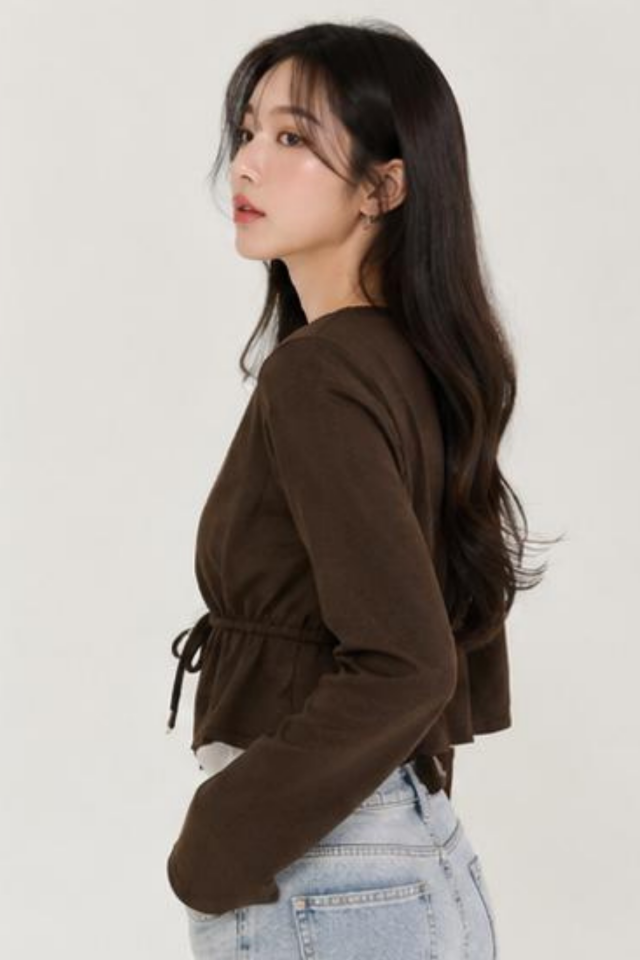 Soft Brown Coquette Bolero
