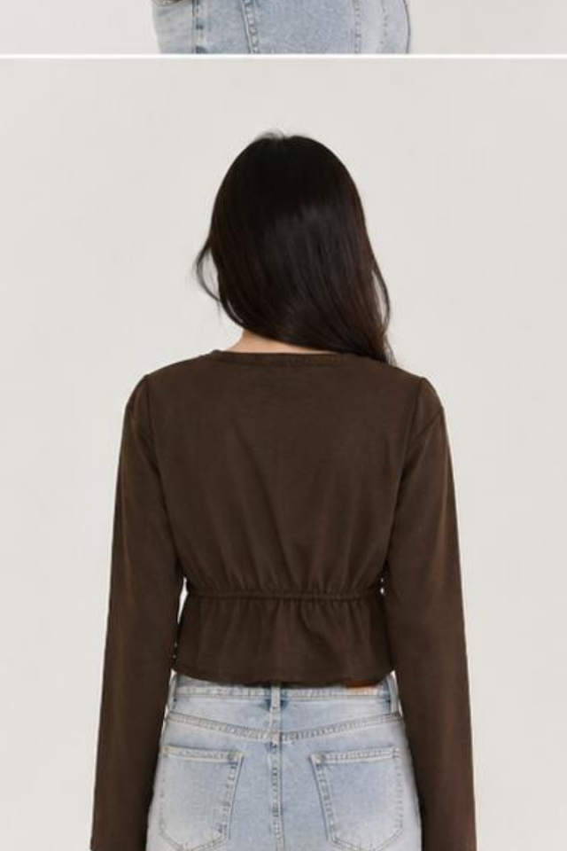 Soft Brown Coquette Bolero