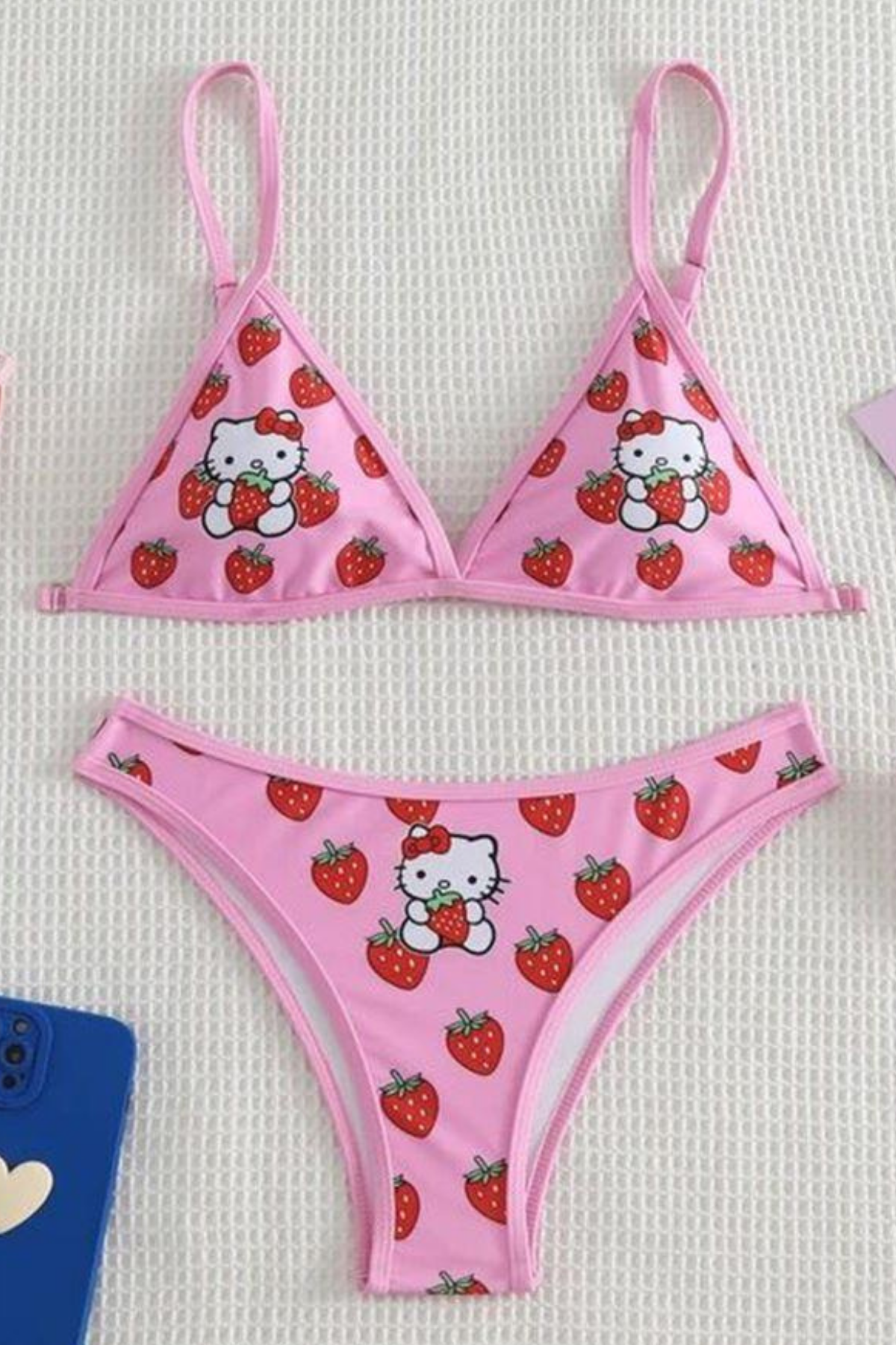 Pembe Strawberry Pink Hello Kitty Bikini Takımı